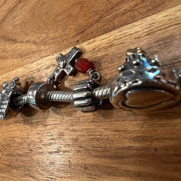 Pandora Sterling Silver Bracelet with Charms - Picture 10 of 12